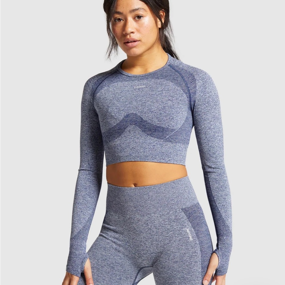 Flex Sports Light Grey Long Sleeve Crop Top SOLD OUT